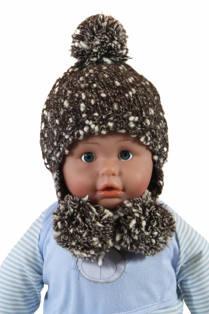 Baby- Kindermuts Mohair bruin