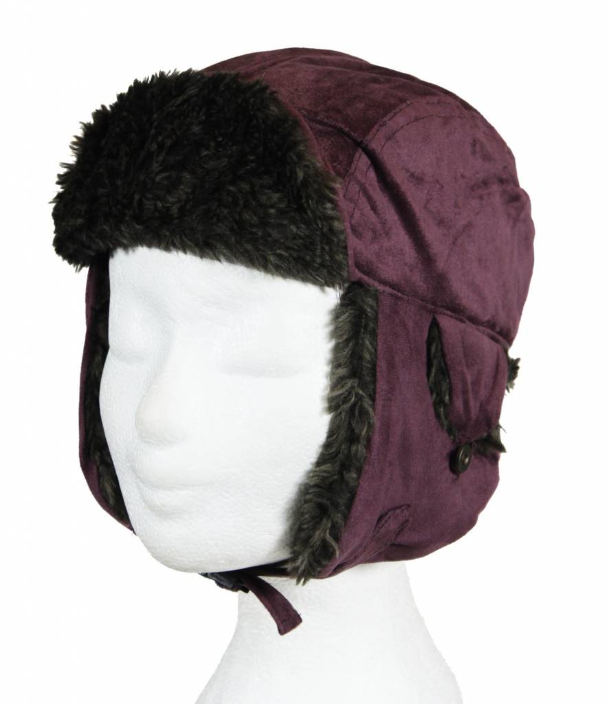 Pilotenmuts kids Aubergine