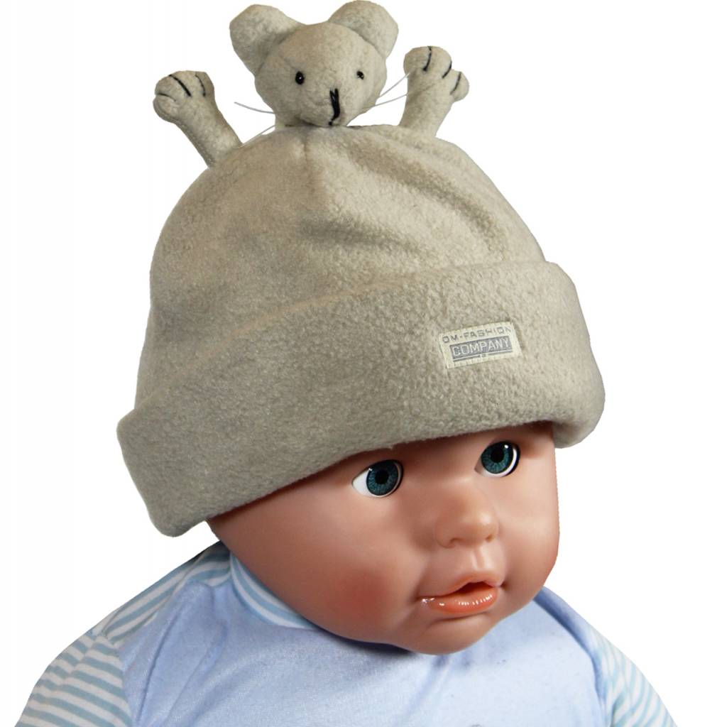 Fleece muts Baby's handjes beige