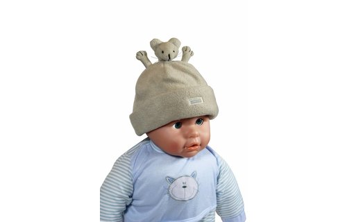 Fleece muts Baby's handjes beige