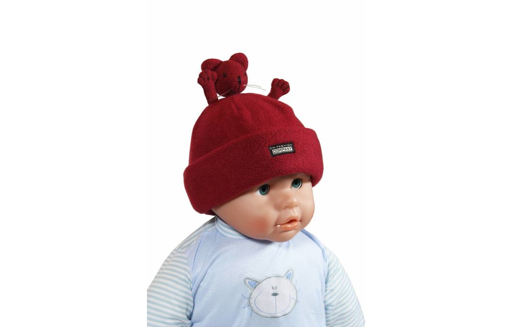 Fleece muts Baby's handjes bordeaux Fleece muts Baby's handjes bordeaux
