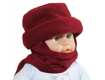Sjaalmuts baby's bordeaux