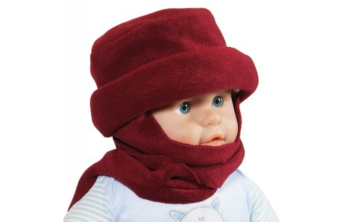 Sjaalmuts baby's bordeaux Sjaalmuts baby's bordeaux