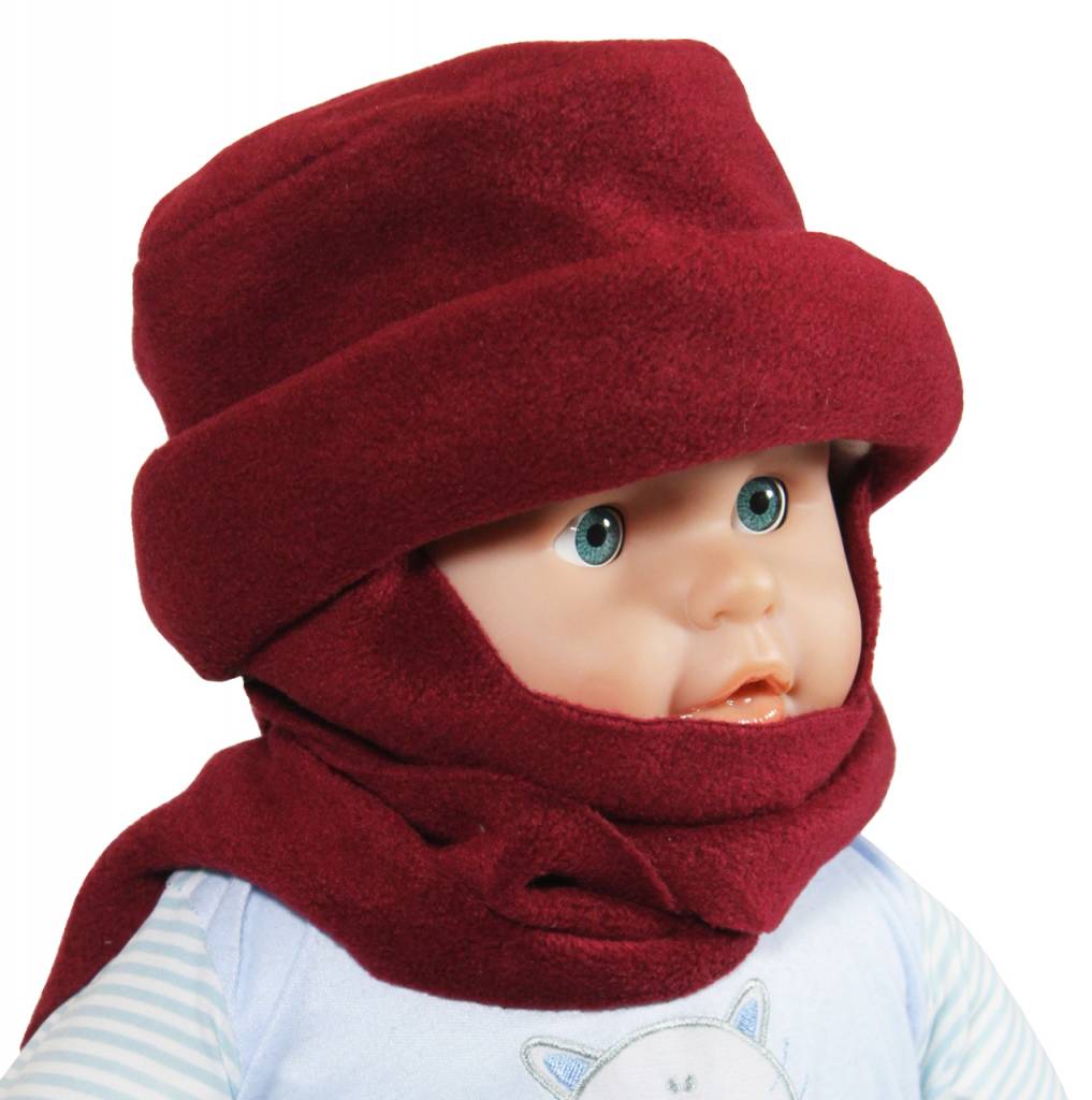 Sjaalmuts baby's bordeaux Sjaalmuts baby's bordeaux