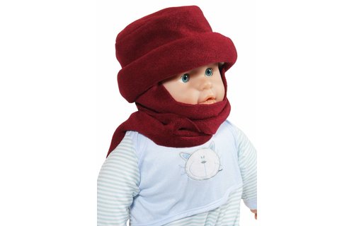 Sjaalmuts baby's bordeaux Sjaalmuts baby's bordeaux