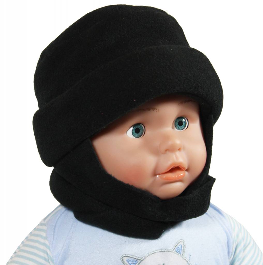 Sjaalmuts baby's zwart