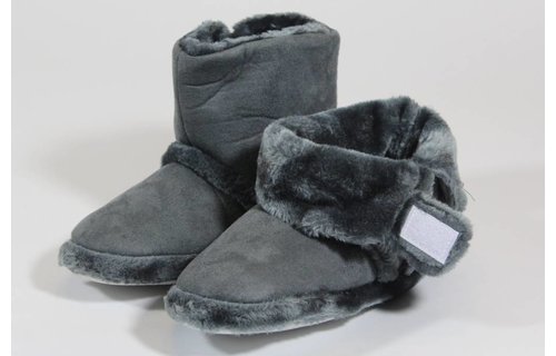Pantoffels Dames hoog met velcrostrip Grijs