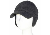 Fleece pet met oorflappen Grijs