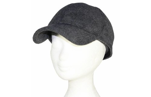 Fleece pet met oorflappen Grijs / antraciet