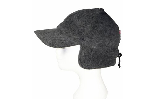 Fleece pet met oorflappen Grijs / antraciet