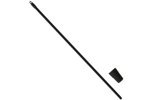 Borstelsteel zwart gelakt 150 cm. Ø 24 mm. It/dr