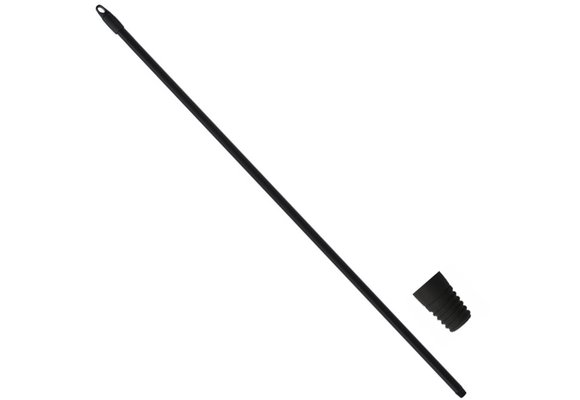 Borstelsteel zwart gelakt 150 cm. Ø 24 mm.