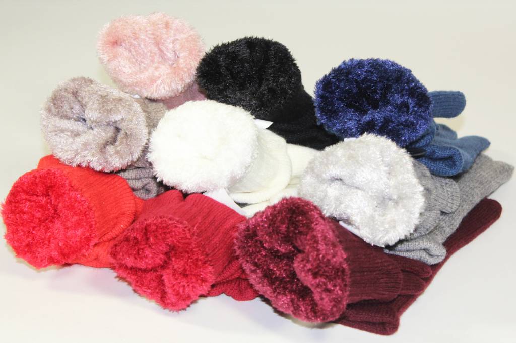 Dames Handschoenen met pels in verschillende kleuren