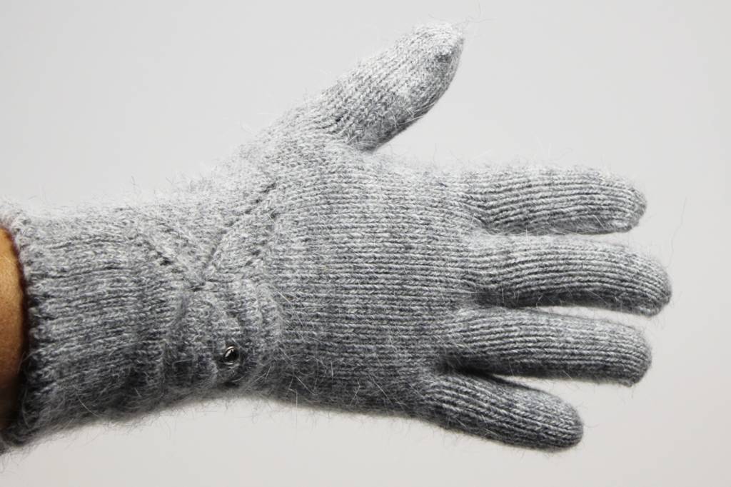 Handschoenen Dames pels steentje