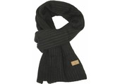 Gebreide sjaal zwart met logo