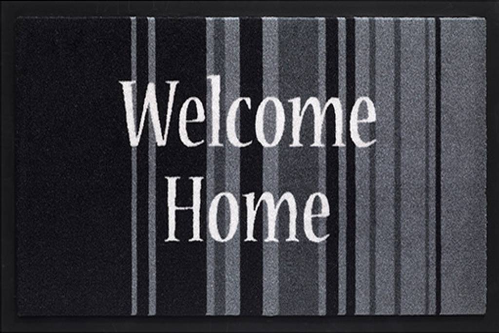 Deurmat Welcome Home stripes 45 x 75 cm.