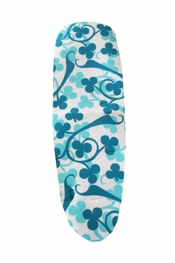 Mouwplankovertrek 59 cm x 21 cm Blauw/groen klaverblad