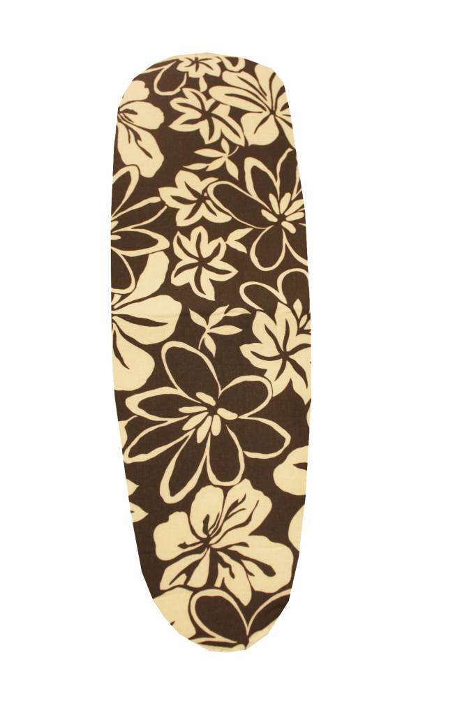 Mouwplankovertrek 59 cm x 21 cm Bruin/witte bloemmotief