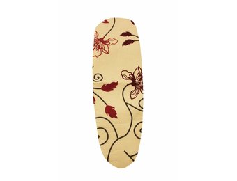 Mouwplankovertrek 59 cm x 21 cm Ecru/bloem paars