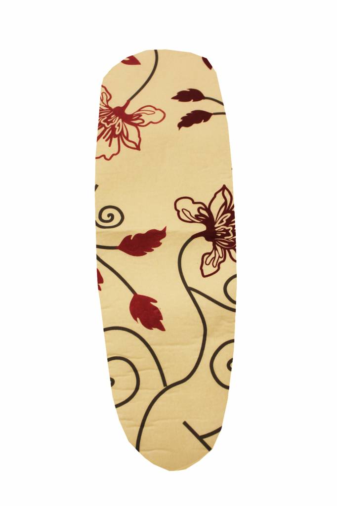 Mouwplankovertrek 59 cm x 21 cm Ecru/bloem paars Mouwplankovertrek 59 cm x 21 cm Ecru/bloem paars