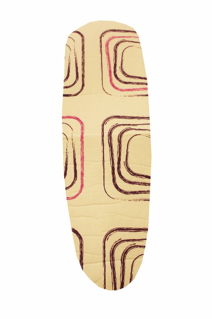 Mouwplankovertrek 59 cm x 21 cm wit/mauve vierkant