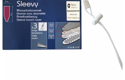 Mouwplankovertrek 59 cm x 21 cm Beige / repeat fold