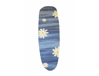 Mouwplankovertrek 59 cm x 21 cm Blauw / witte bloem