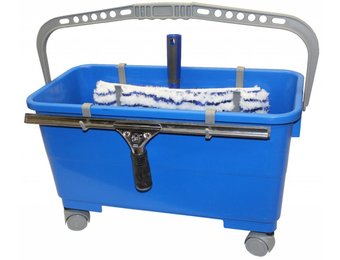 Raamwas emmer 22 liter met wieltjes en ophangsysteem