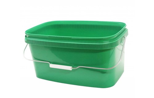 Emmer rechthoekig 10 Liter Groen