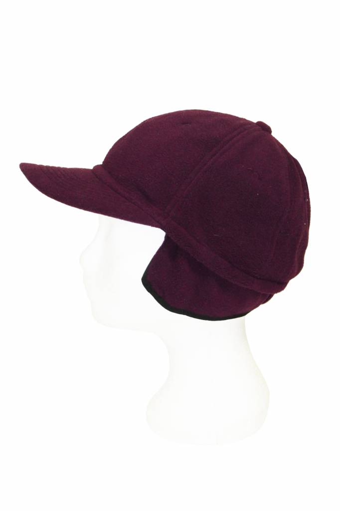 Mauve Fleece pet met oorflappen