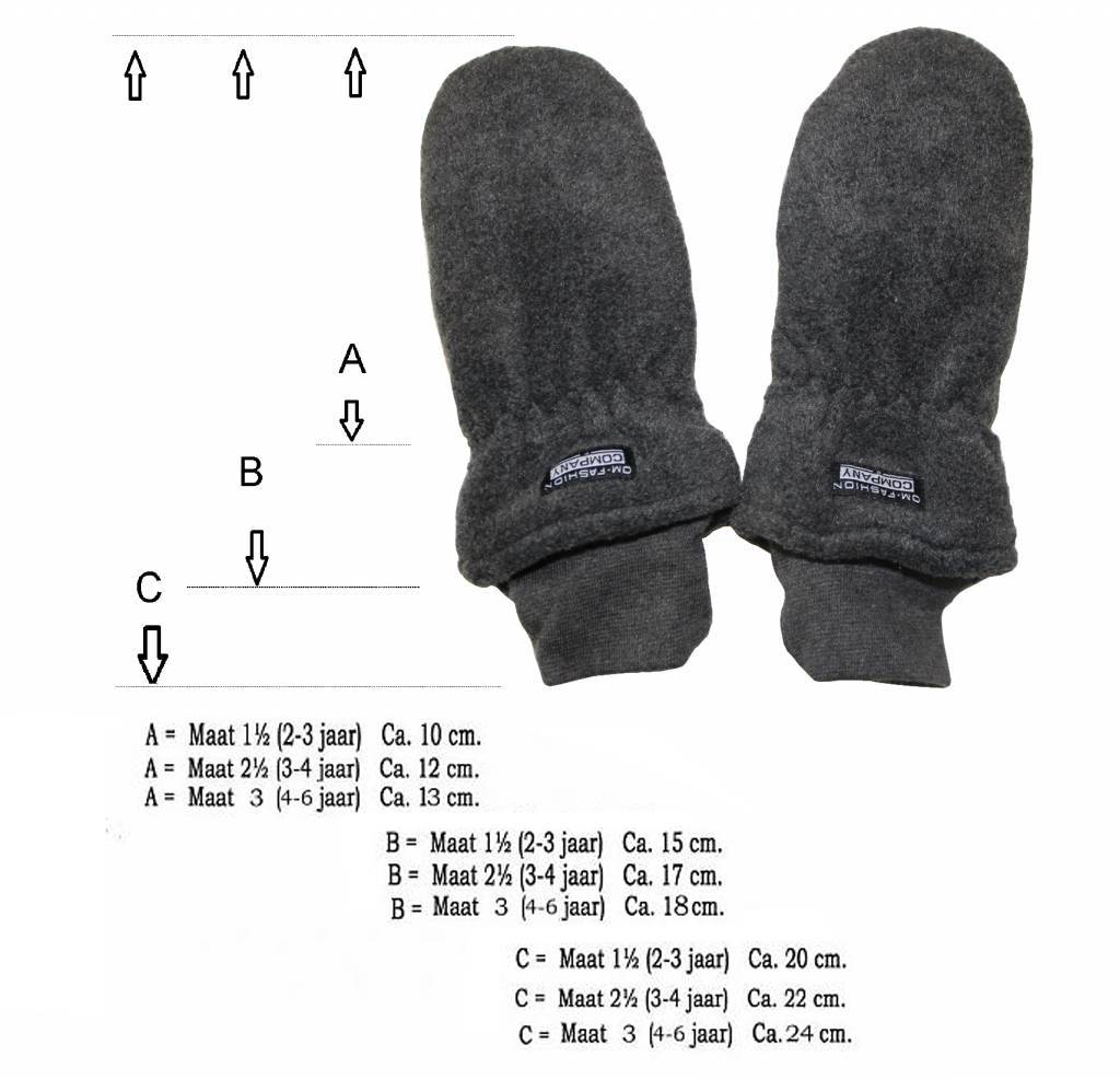 Fleece wanten kinderen antraciet Grijs Fleece wanten kinderen antraciet Grijs