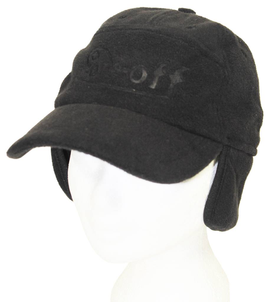 Kinder pet fleece met oorflappen "One off" Zwart Kinder pet fleece met oorflappen "One off" Zwart