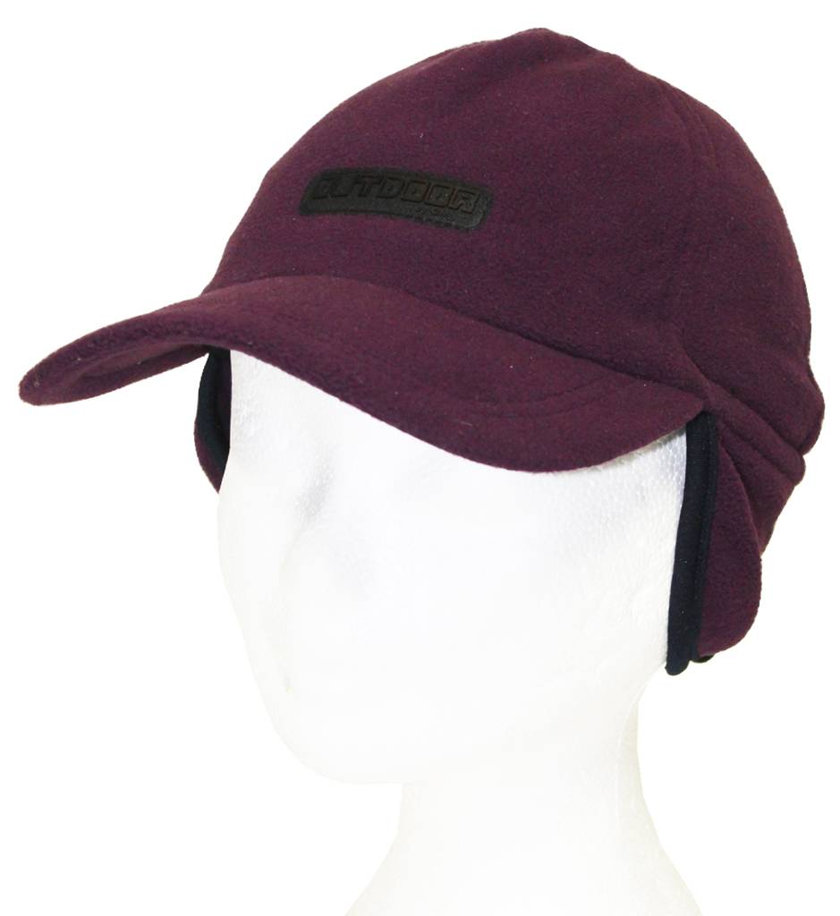 Kinder pet fleece met oorflappen "Outdoor" Mauve