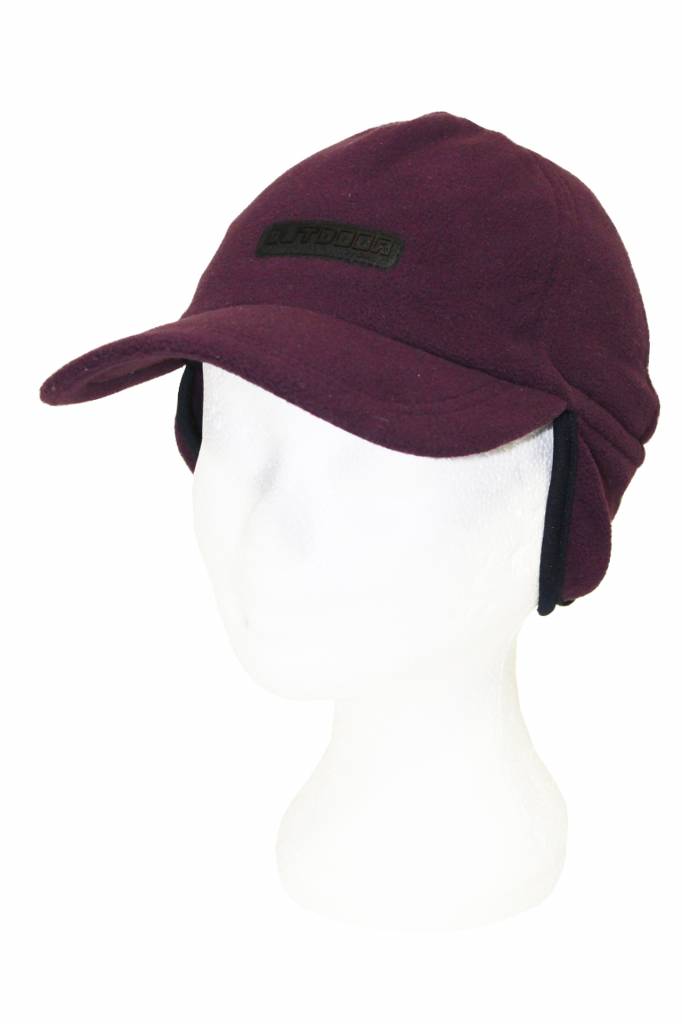 Kinder pet fleece met oorflappen "Outdoor" Mauve