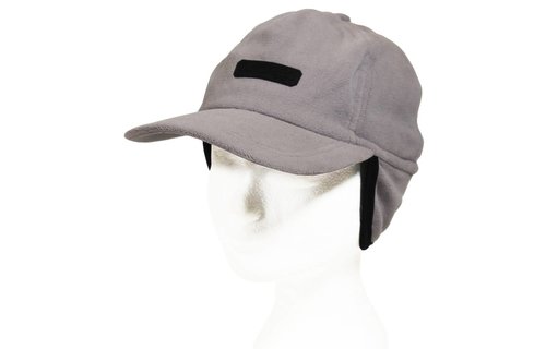 Kinder pet fleece met oorflappen "Outdoor" licht Grijs