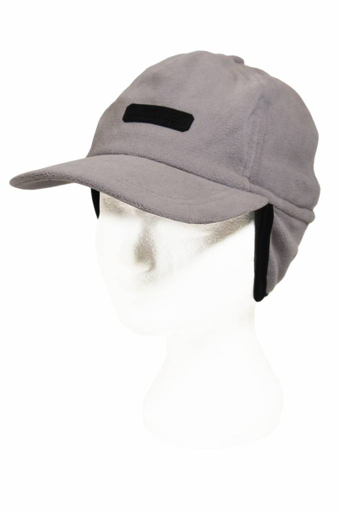 Kinder pet fleece met oorflappen "Outdoor" licht Grijs