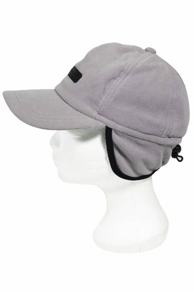 Kinder pet fleece met oorflappen "Outdoor" licht Grijs