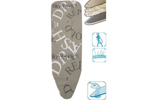 Strijkplankovertrek 3 lagen maat A Beige / repeat fold