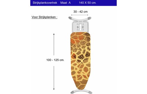 Strijkplankovertrek 3 lagen maat A Beige kleurenpalet