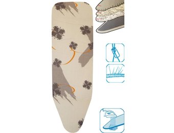 Strijkplankovertrek 3 lagen maat A beige / bruin