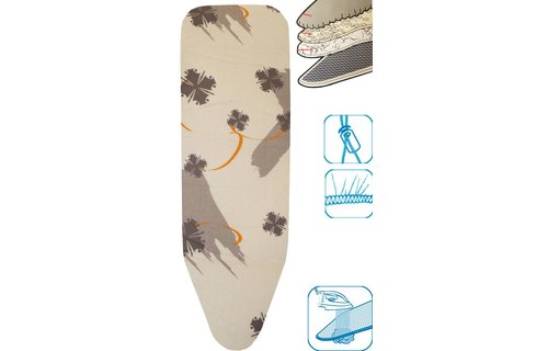 Strijkplankovertrek 3 lagen maat A beige / bruin