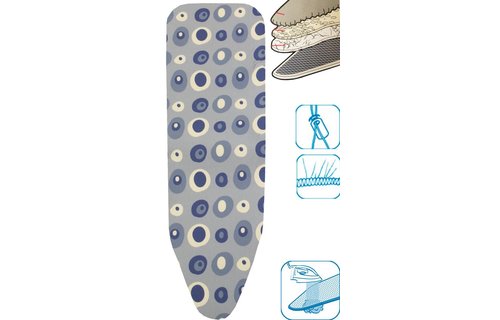 Strijkplankovertrek 3 lagen maat A Blauw/wit balls