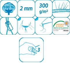 Strijkplankovertrek 3 lagen maat C Blauw/groen klaverblad Strijkplankovertrek 3 lagen maat C Blauw/groen klaverblad