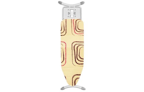 Strijkplankovertrek 3 lagen maat C wit/mauve vierkant