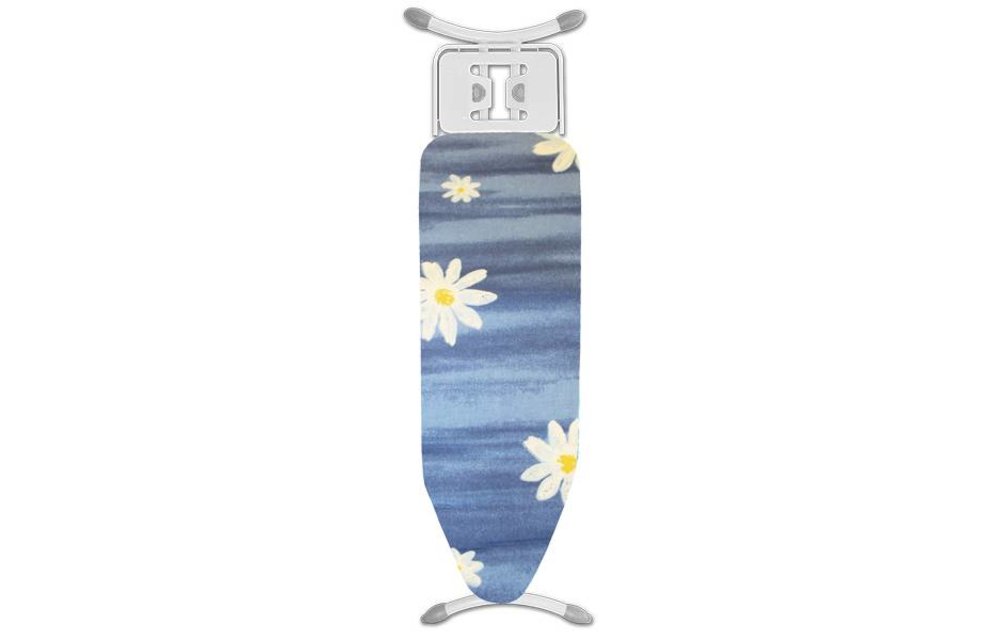 Strijkplankovertrek 3 lagen maat C Blauw / witte bloem Strijkplankovertrek 3 lagen maat C Blauw / witte bloem