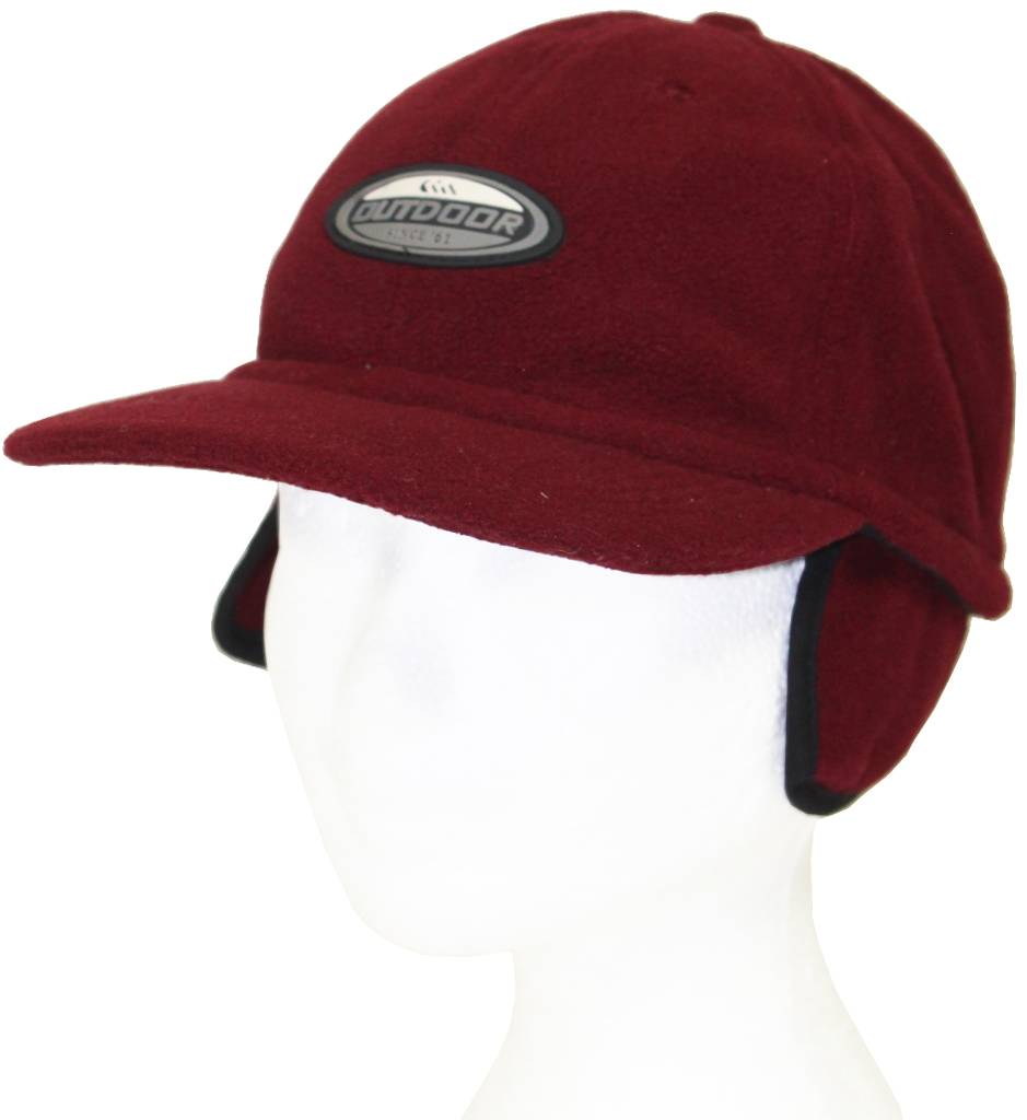 Fleece pet met oorflappen "Outdoor" Bordeaux