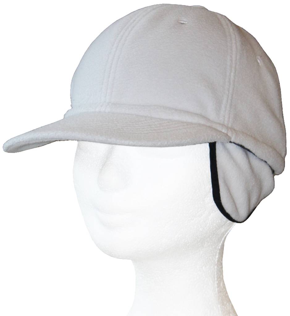 Fleece pet met oorflappen Beige