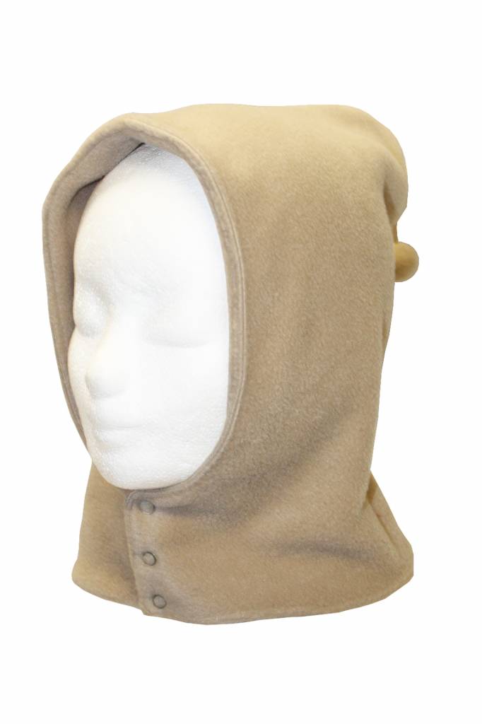 Bivakmuts kinderen dubbel fleece Beige