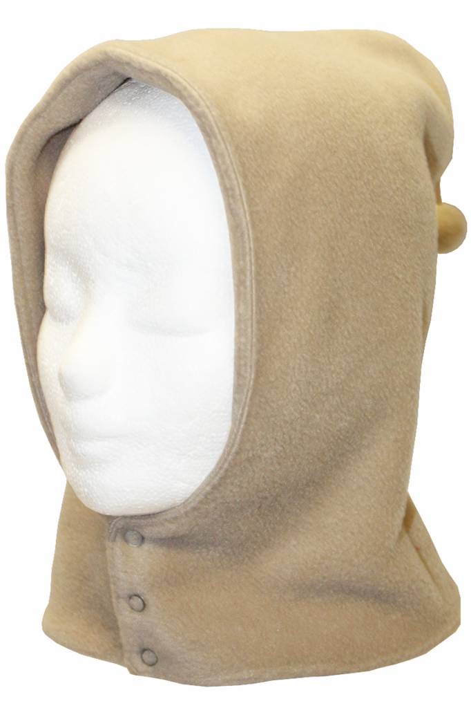 Bivakmuts kinderen dubbel fleece Beige
