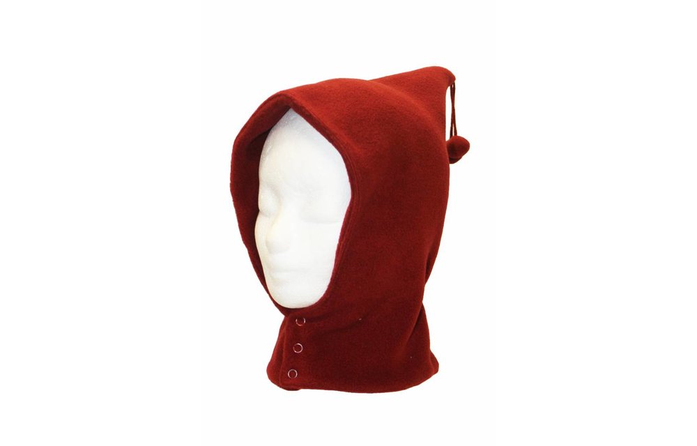 Bivakmuts kinderen dubbel fleece Bordeaux Bivakmuts kinderen dubbel fleece Bordeaux